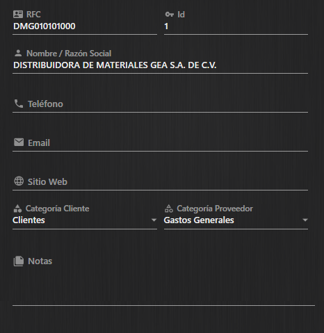 categorias terceros