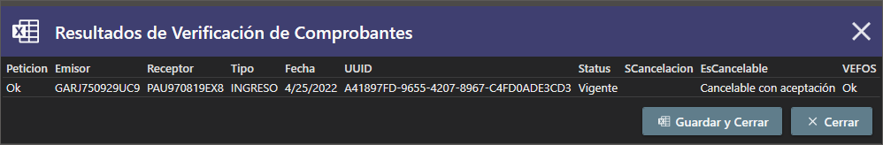 Resultados Validacion